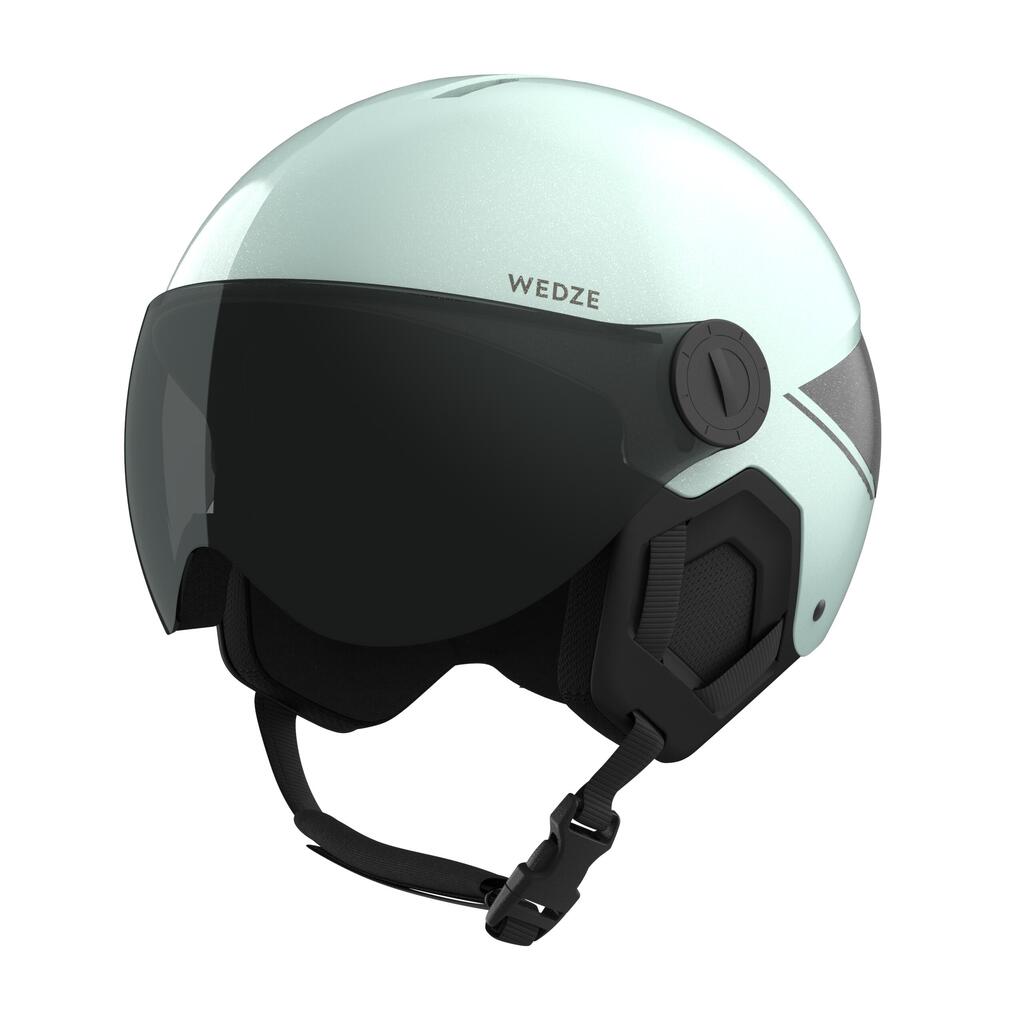 Skihelm mit Visier Kinder - H-KID 550 graublau 