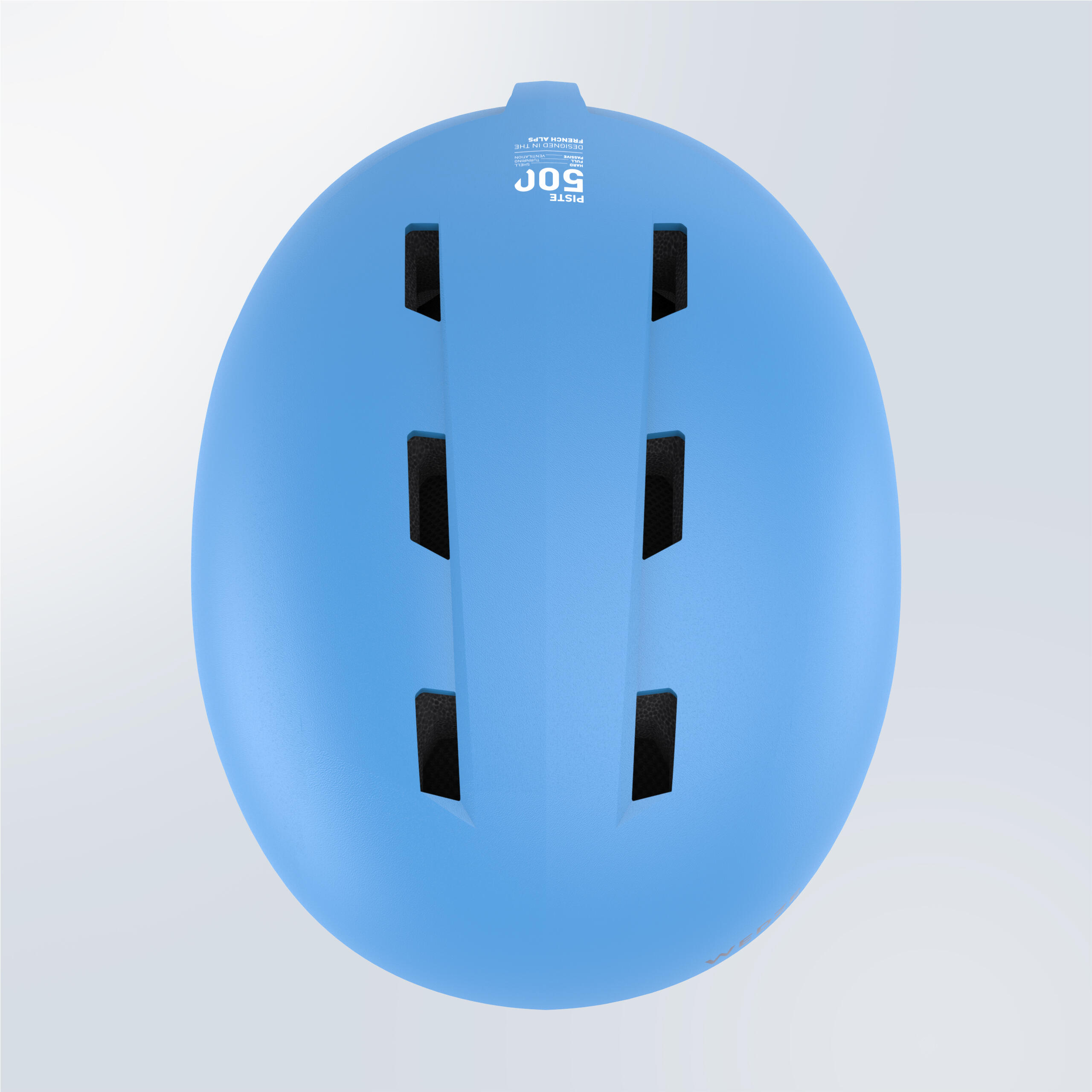 Casco sci bambino 500 azzurro pinguini 7/11