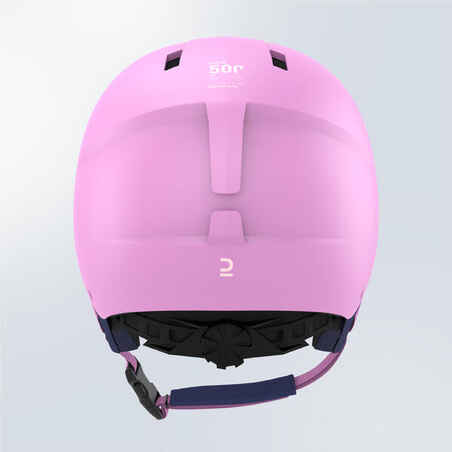 KIDS’ SKI HELMET H-KID 500 Pink pattern