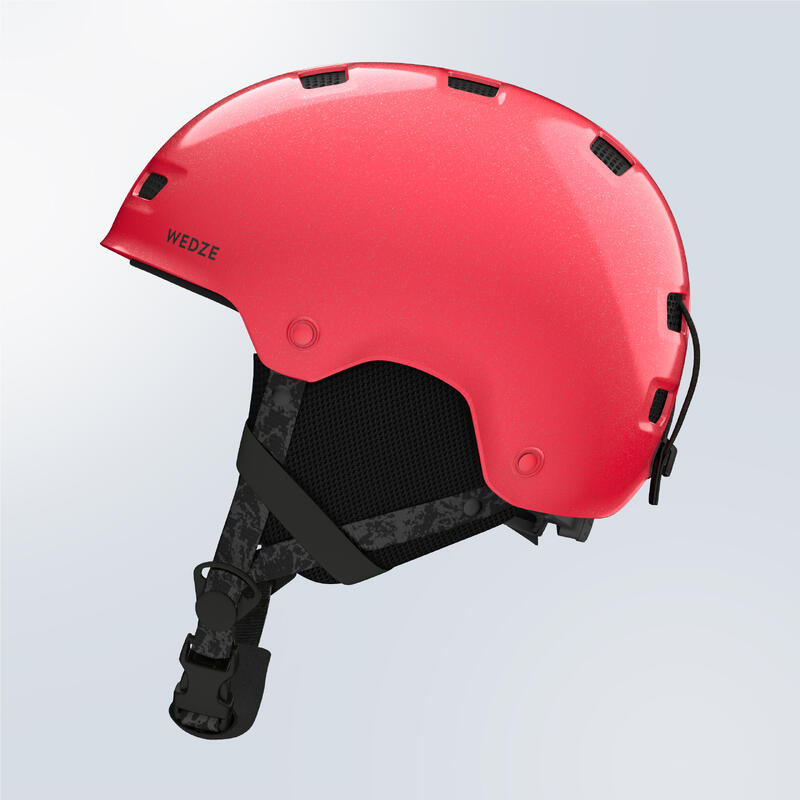 Skihelm Snowboardhelm Erwachsene/Kinder - H-FS 300 rosa mit Pailletten 