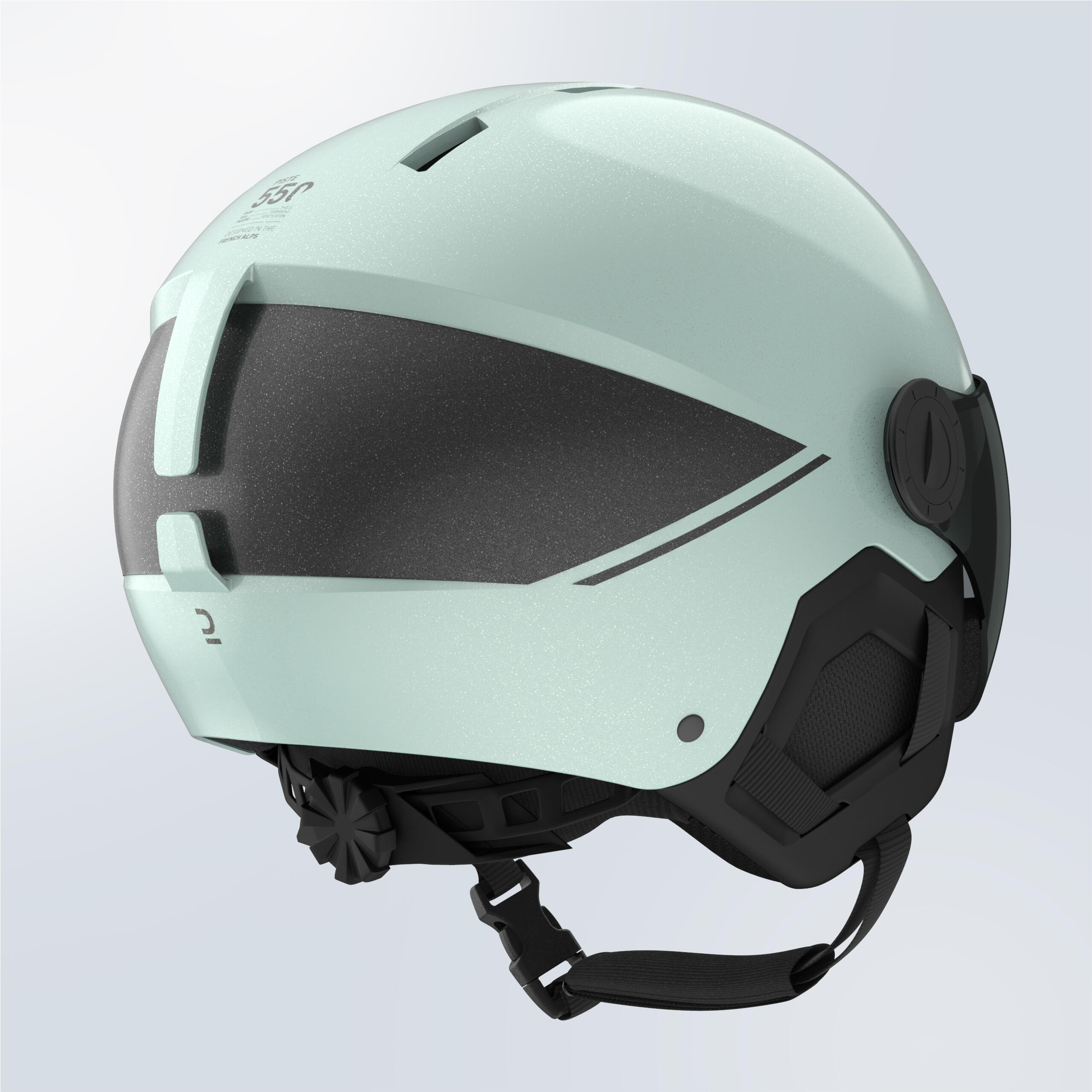 Kids' Ski Helmet with Visor - 550 Grey - WEDZE