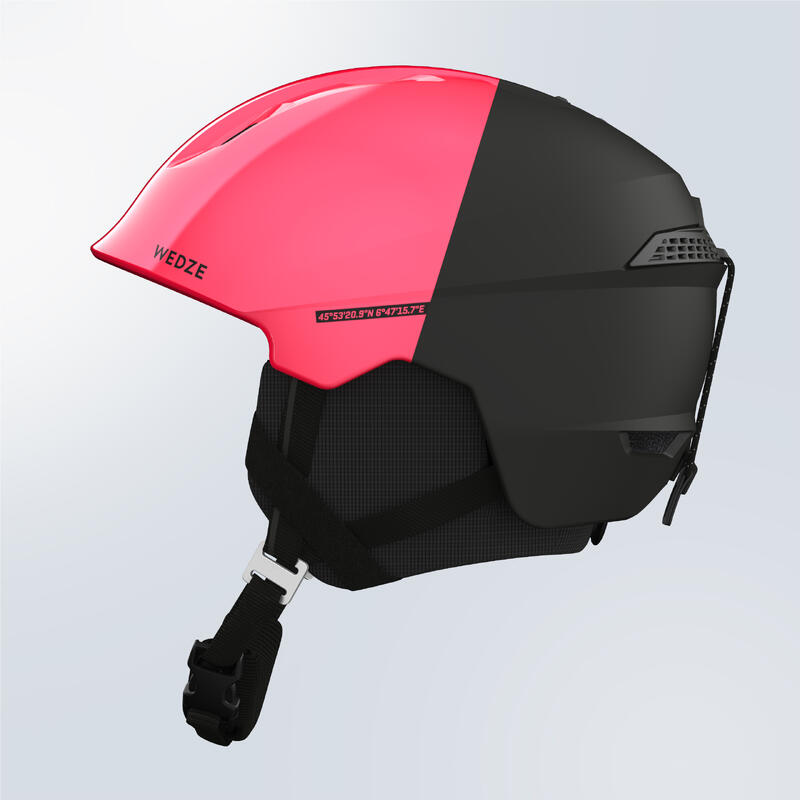 Casco sci adulto 580 rosa e nero