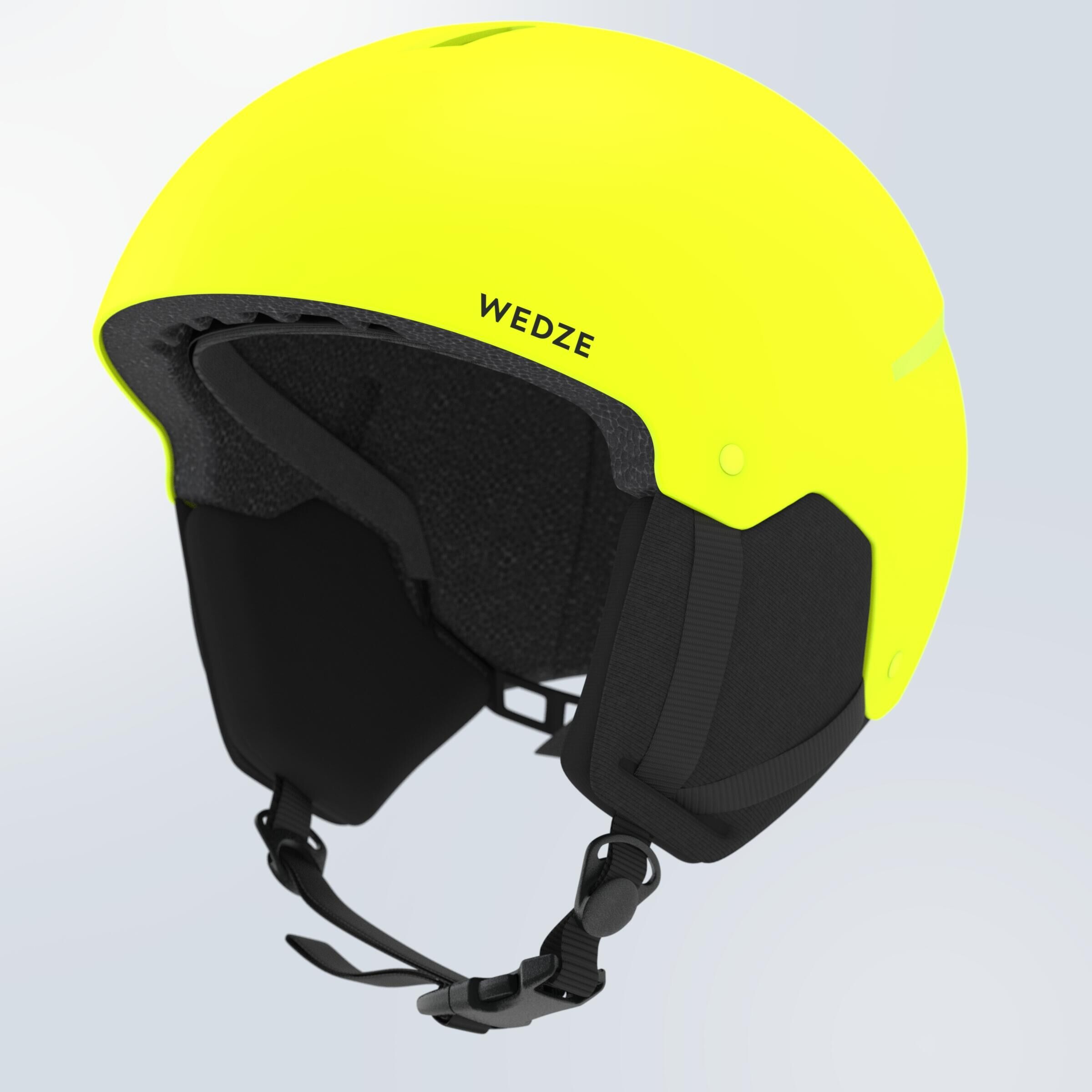 WEDZE KIDS’ SKI HELMET H100 NEON YELLOW