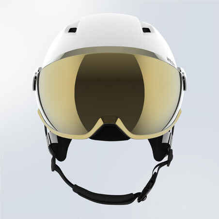 Saugusiųjų slidinėjimo šalmas su antveidžiu „PST 550“, baltas