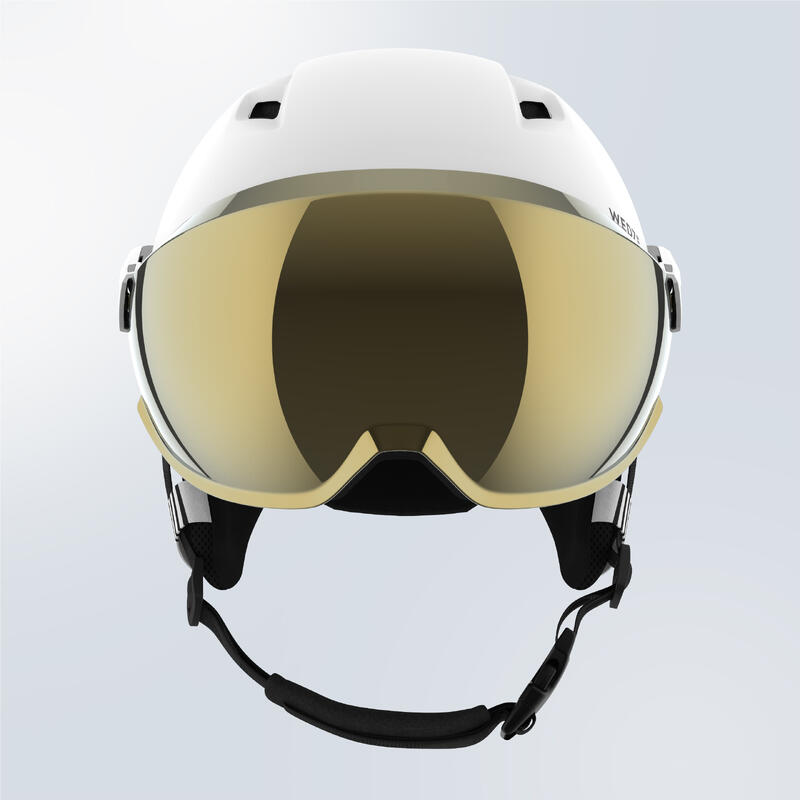 Casco con visiera sci adulto 550 bianco
