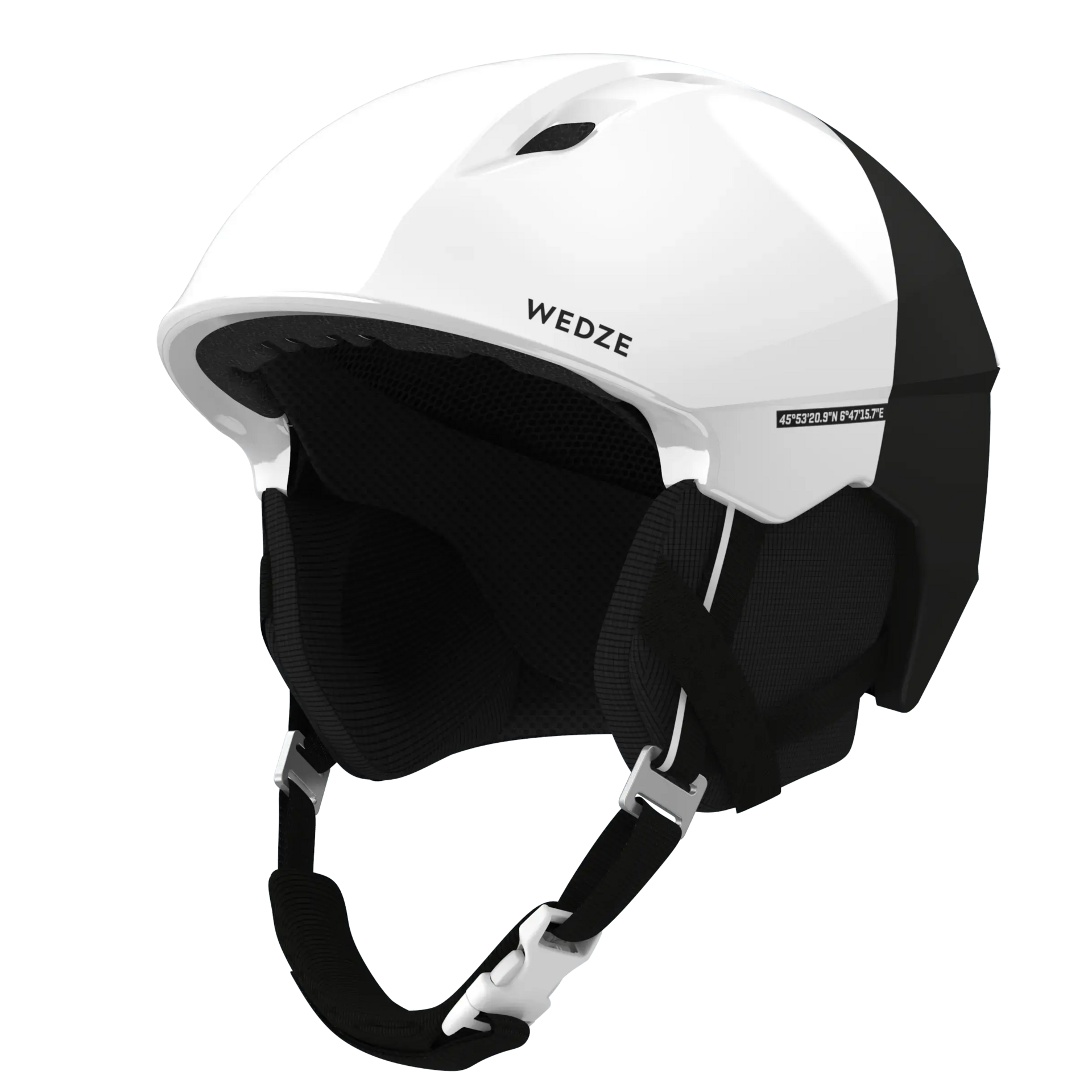 casque de ski blanc et noir decathlon