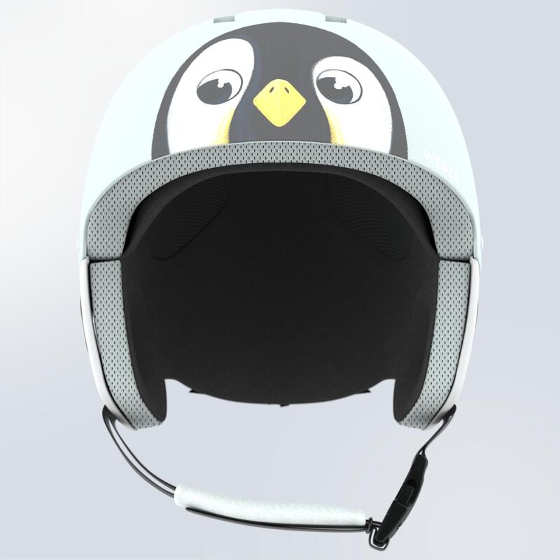 Skihelm Kinder - H-KID 500 eisblau Pinguin 