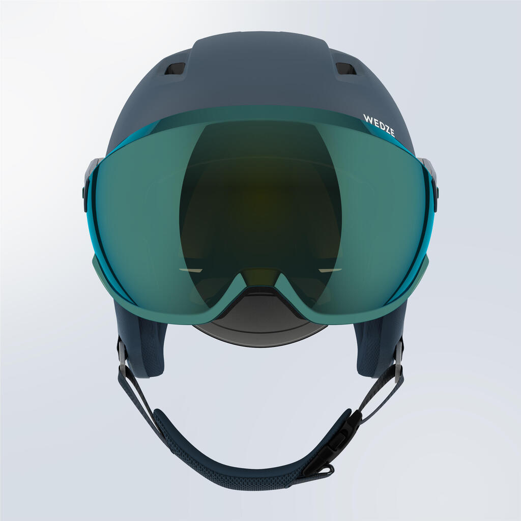 Skihelm mit Visier Erwachsene - PST 950 MIPS blau 