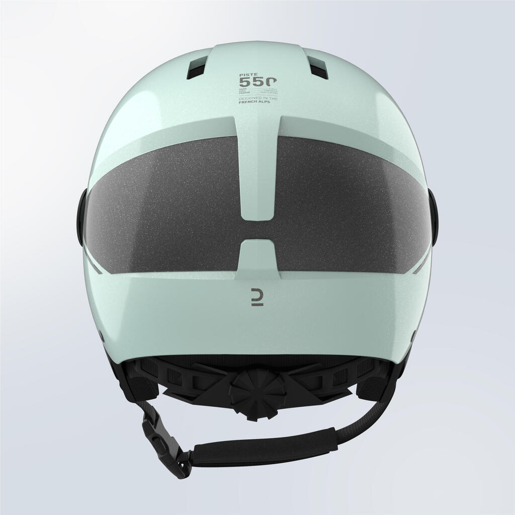 Skihelm mit Visier Kinder - H-KID 550 graublau 