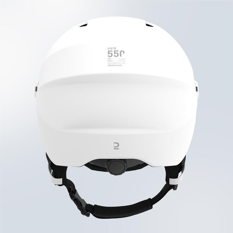 Skihelm met vizier voor volwassenen PST 550 wit