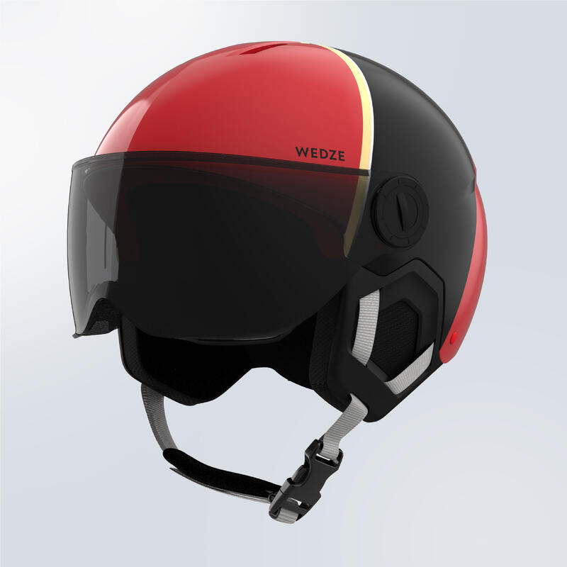 CASQUE DE SKI À VISIÈRE ENFANT H-KID 550 ROUGE et NOIR