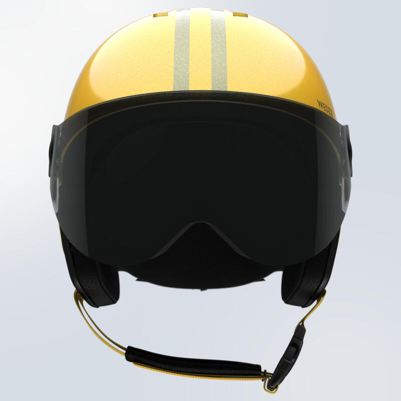 CASQUE DE SKI À VISIÈRE ENFANT H-KID 550 JAUNE RAYURES