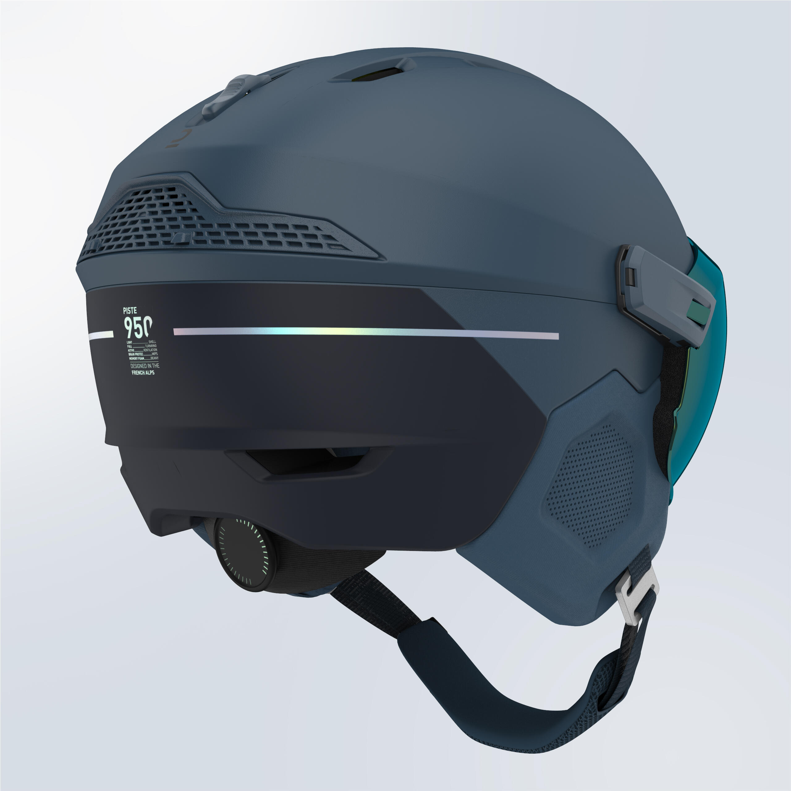 PST 950 MIPS Adult ski helmet with visor - blue  4/8