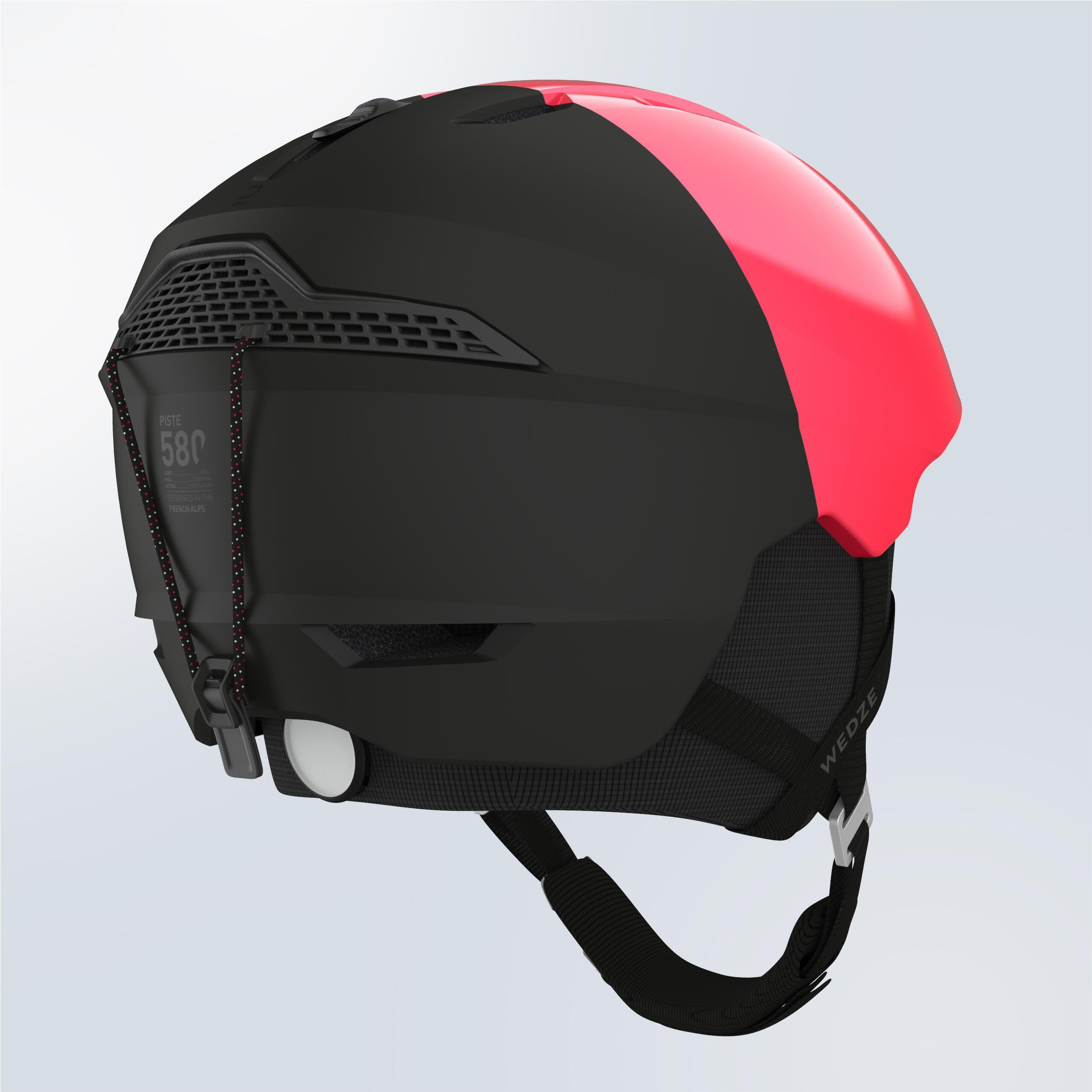 Adult PST 580 Ski Helmet - Pink and Black 6/10