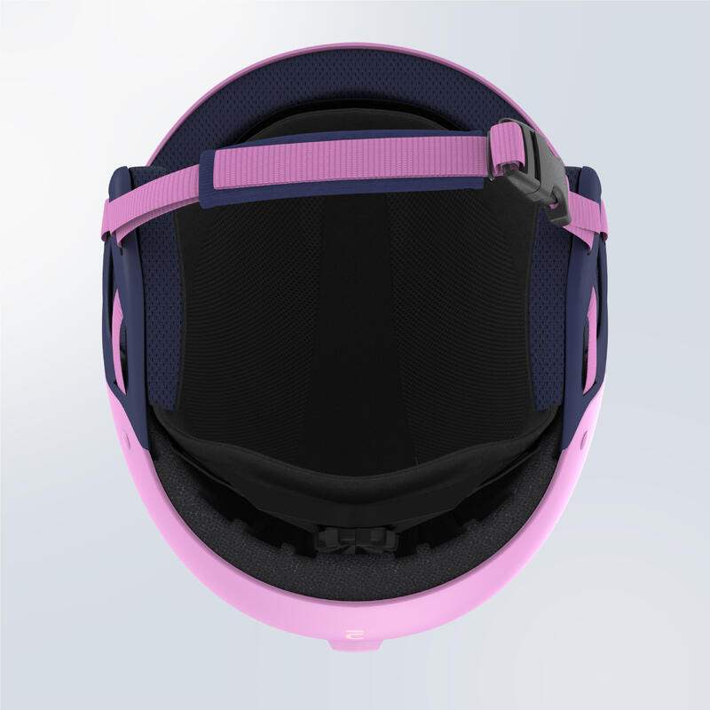 SKIHELM VOOR KINDEREN H-KID 500 ROZE MET MOTIEF