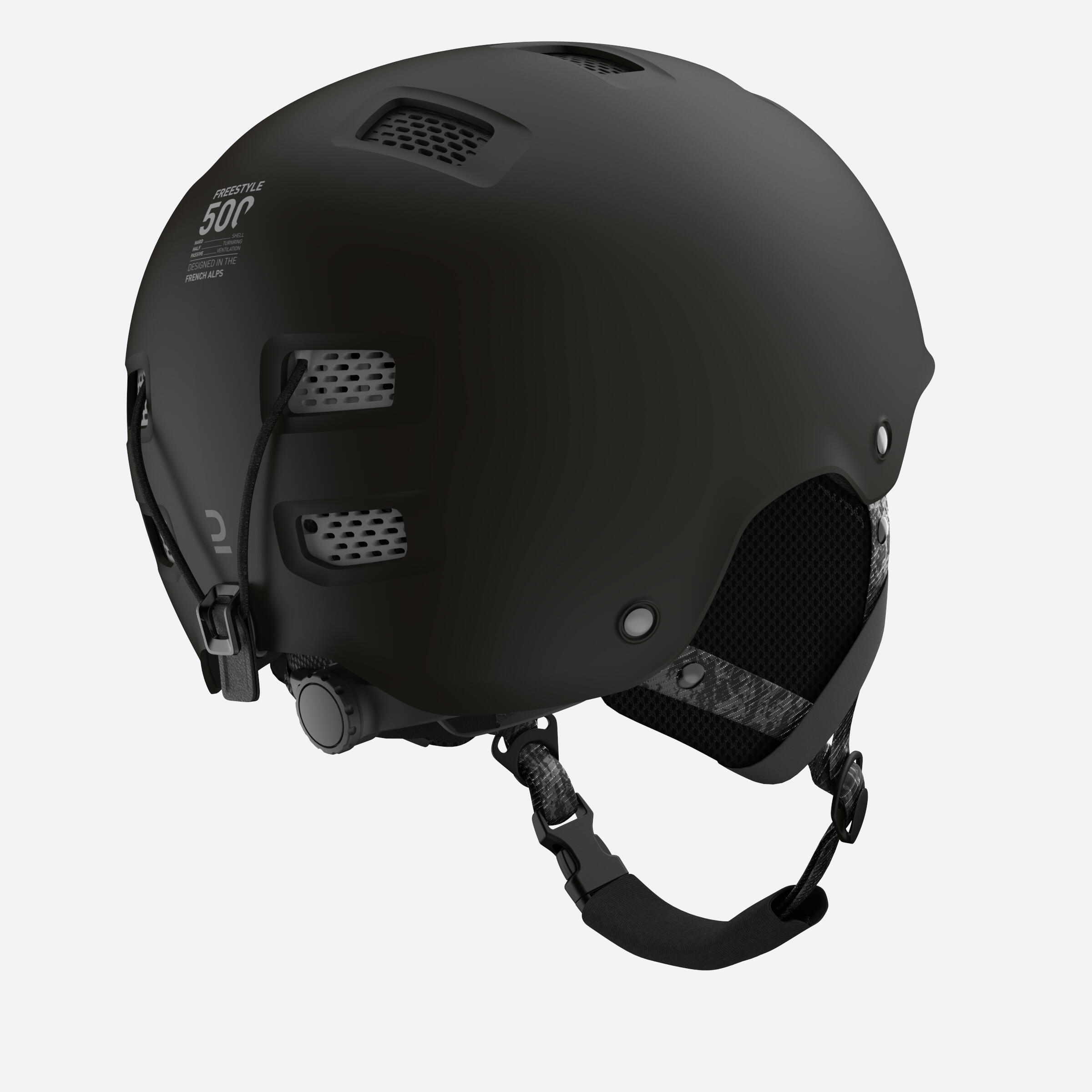 Adult/juniors ski and snowboard helmet - H-FS 300 - black 6/9