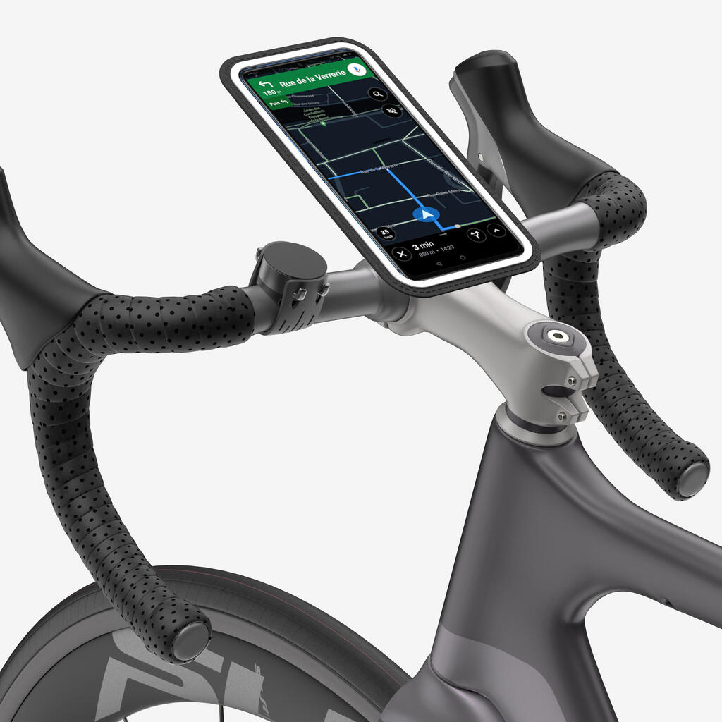 Tālruņa turētāja stiprinājums velosipēda stūrei (XL telefoniem)