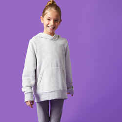 Kids' Cotton Hooded Sweatshirt - Light Grey