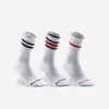 CHAUSSETTES DE 
TENNIS HAUTES ARTENGO RS 500 BLANC RETRO LOT DE 3