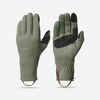 Adult mountain trekking tactile stretch gloves - MT500 khaki