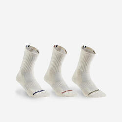 Chaussettes de tennis hautes artengo rs 500 blanc nw lot de 3