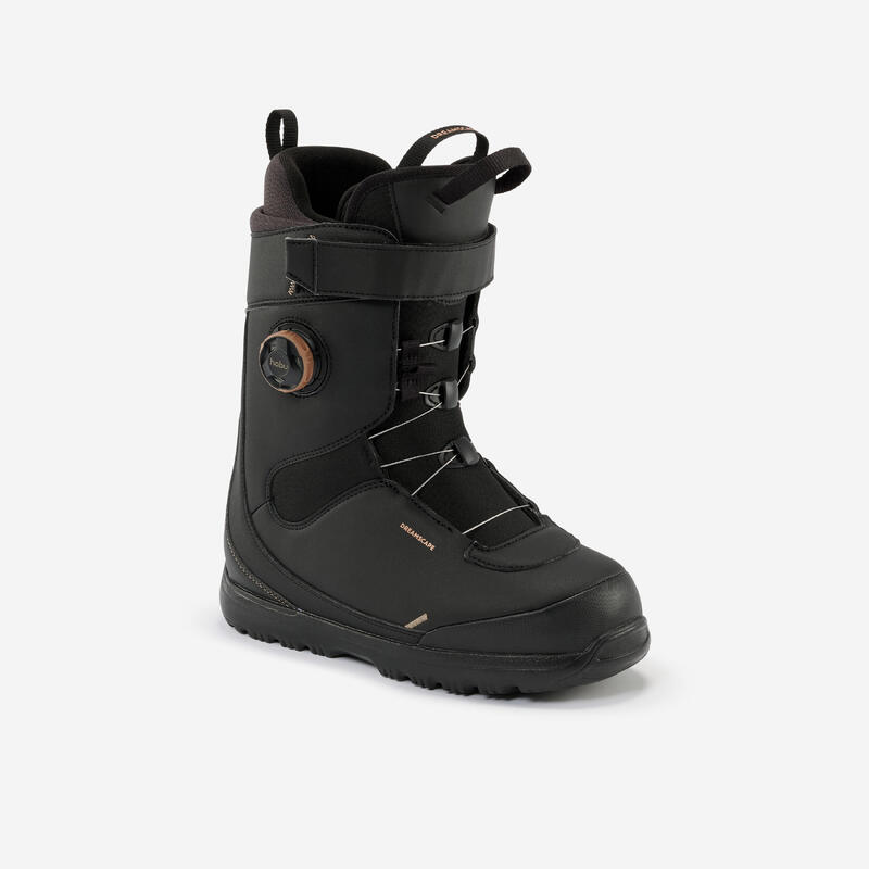 Chaussures de snowboard femme serrage molette, flex moyen - Allroad 500 noir