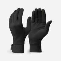 Adult Mountain Trekking Silk Liner Gloves - MT 500 Black