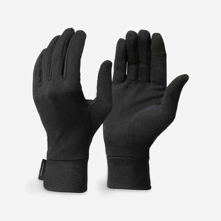 Guantes térmicos de montaña y trekking interiores seda Adulto Forclaz MT500