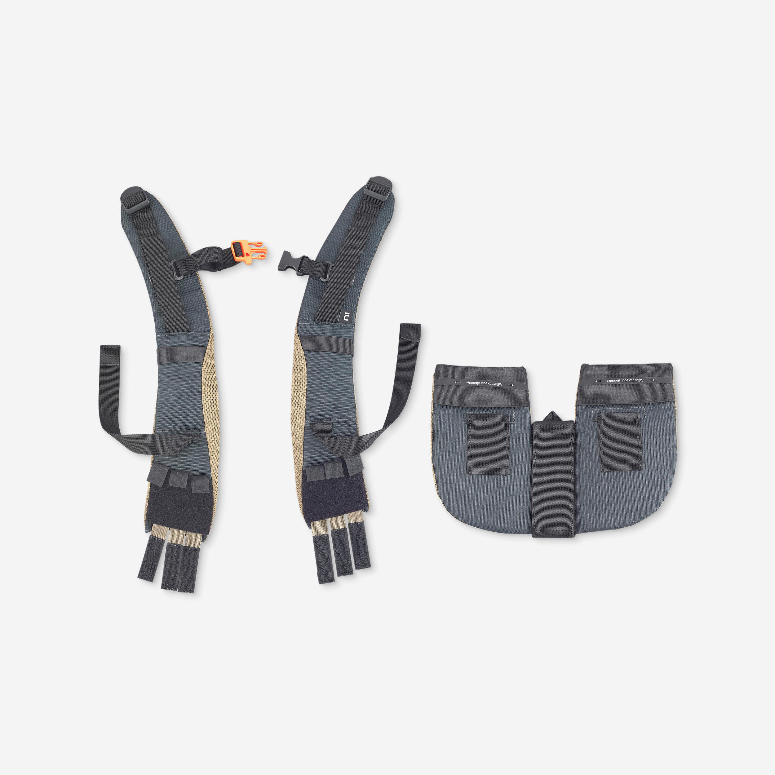 Forclaz - Bretelles De Remplacement Pour Sac À Dos Mt900 70+10l Ou 90+10l Homme - Bretelle Sac À Dos - Sav Sports Montagne / Marche Sportive - Gris -