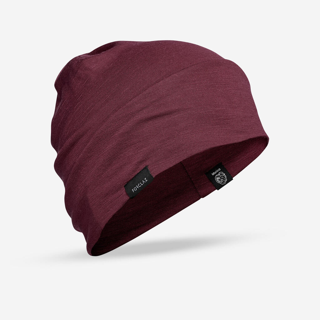 TREKKING MERINO WOOL HAT MT500 - MAROON