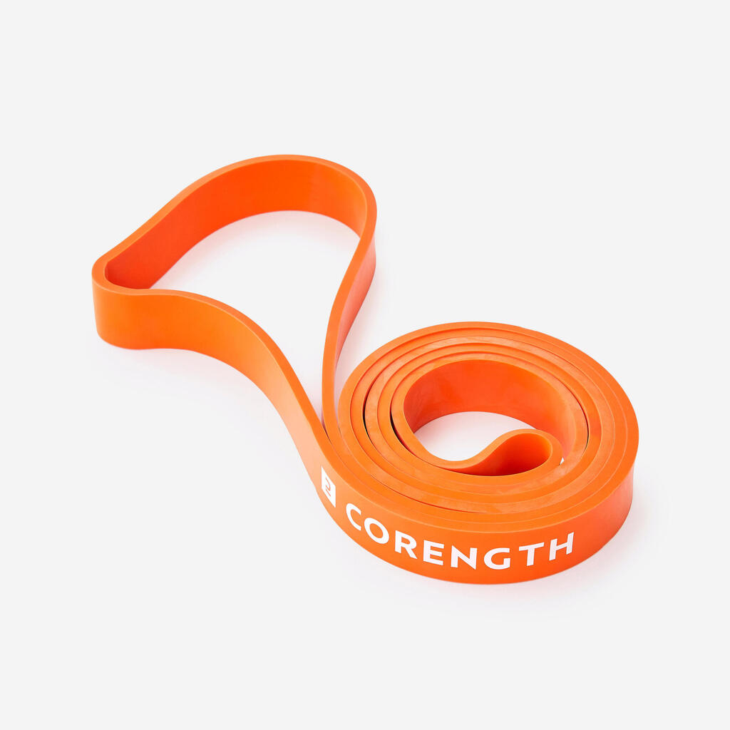 35 kg elastinė treniruočių juosta svorio kilnojimo treniruotėms, oranžinė
