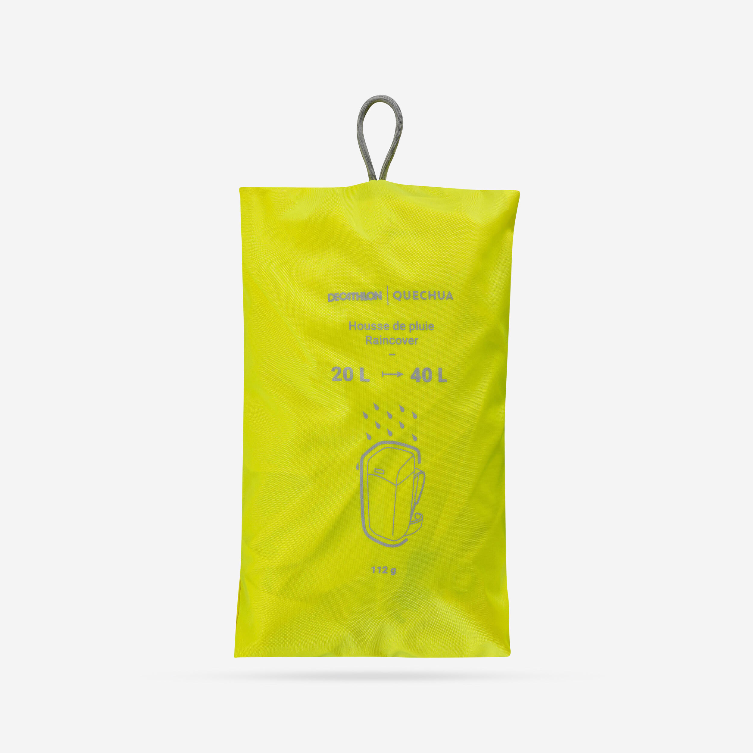 20-40 L Rain Cover for Backpack - Yellow - FORCLAZ