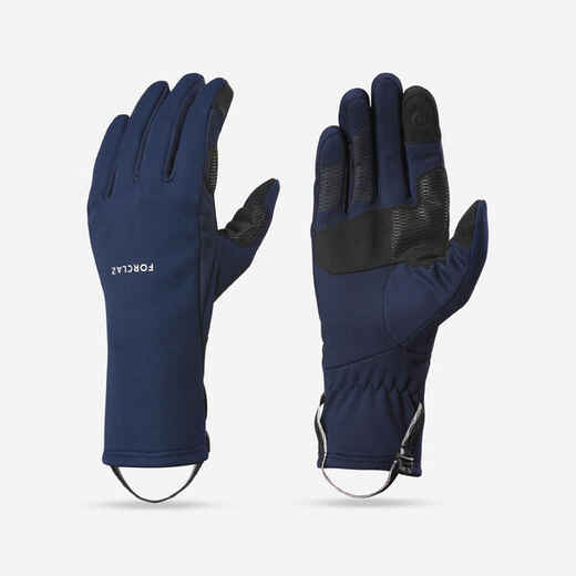 
      Handschuhe Erwachsene Stretch touchscreenfähig Bergwandern - MT500 marineblau
  