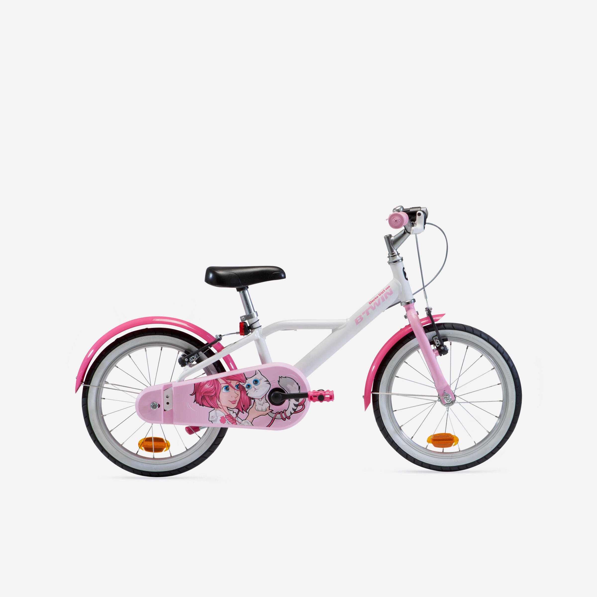 BTWIN 16 Inch KIDS BIKE Doctogirl 500 4-6 YEARS OLD - Pink