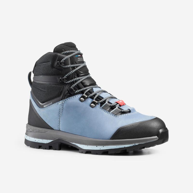 Buty trekkingowe damskie Forclaz MT100 szerokie, skóra, wodoodporne 2ND choice