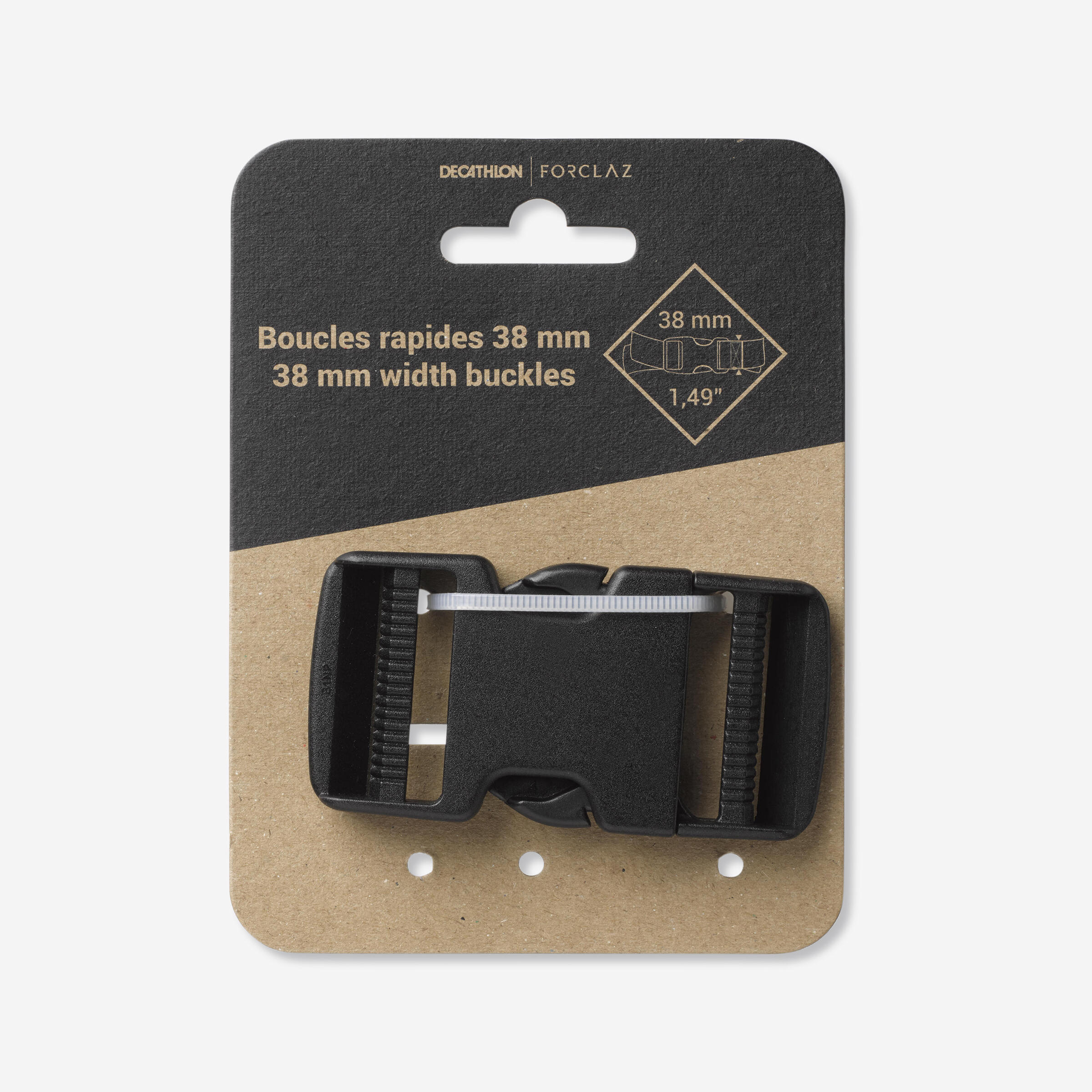 Quick-Release Buckle for Backpack Belts 38mm 1/3