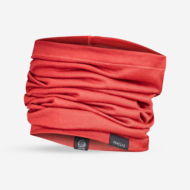 TOUR DE COU LAINE MERINOS DE TREKKING MT500 ROUGE pour les clubs et collectivites Decathlon Pro