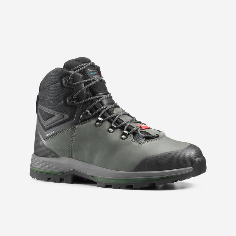 Buty trekkingowe męskie Forclaz MT100 szerokie, skóra, wodoodporne 