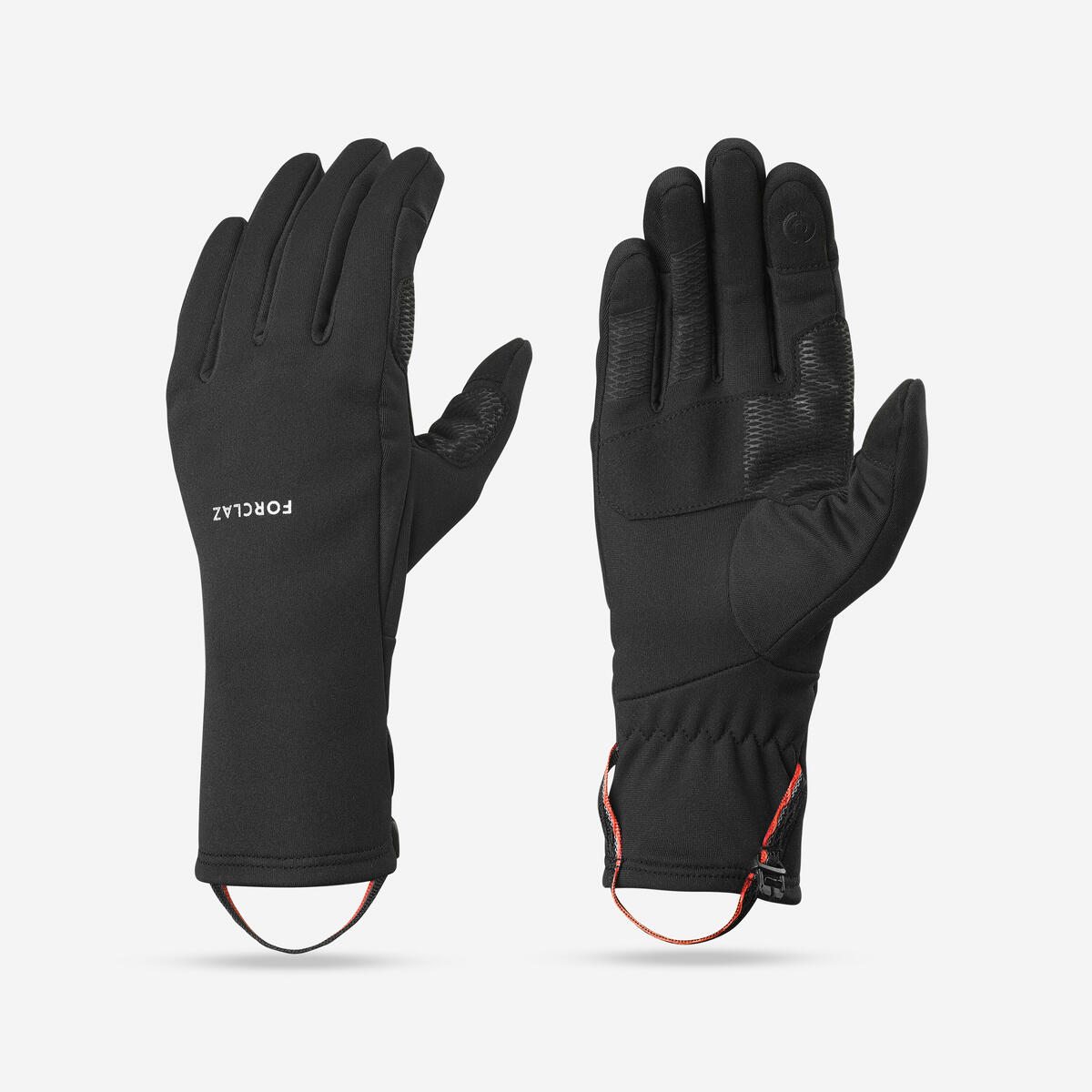 Gants tactiles et stretch de trekking montagne - MT500 noir - adulte