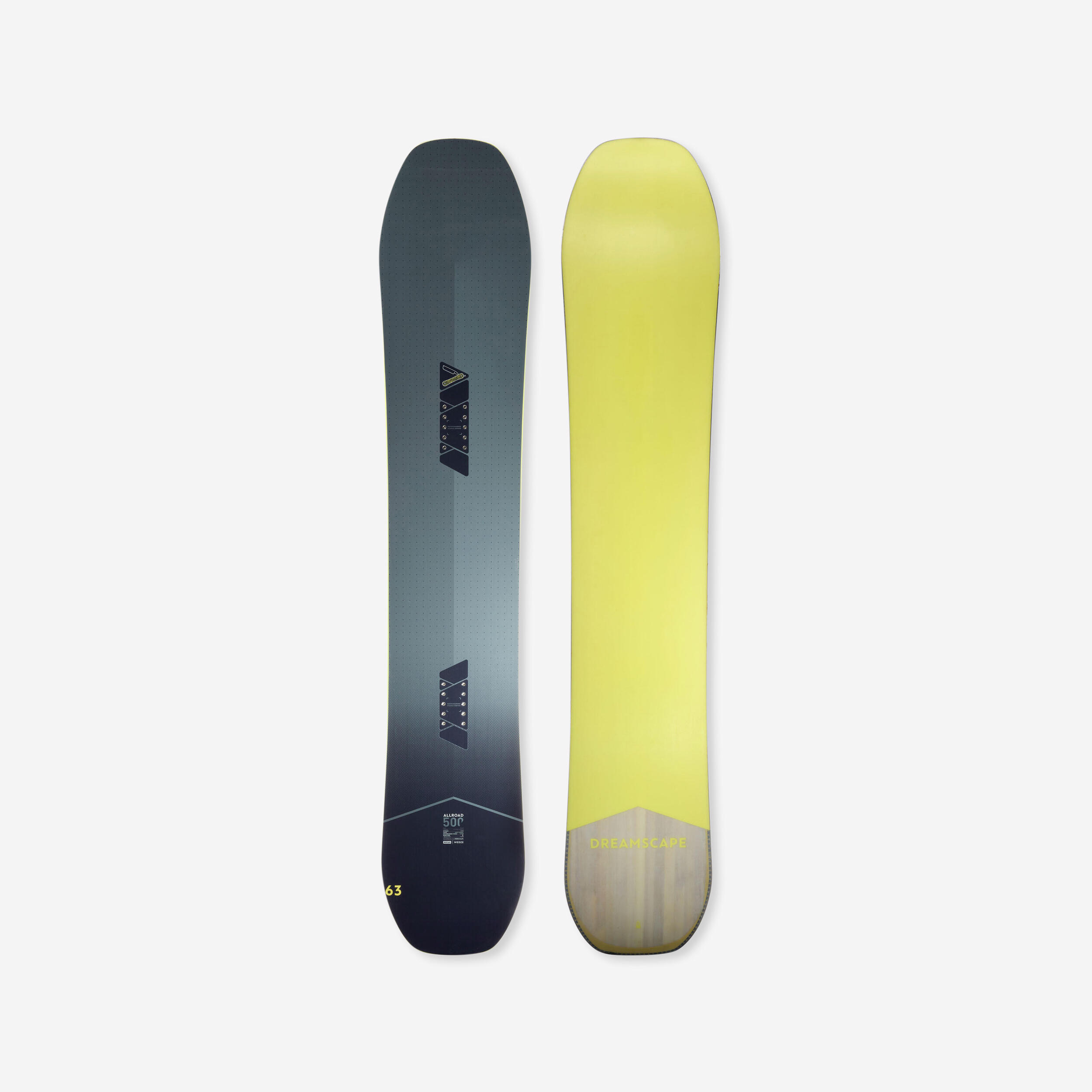 Uomo Snowboard freeride allmountain - ALL ROAD 500 grigio