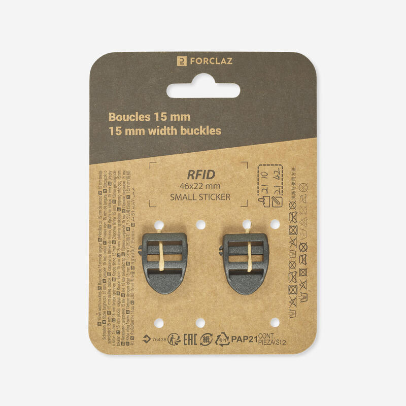 2 hebillas de ajuste 15 mm - pin lock