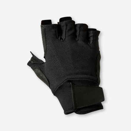 GUANTES PARA PESAS ADULTOS 500 NEGRO