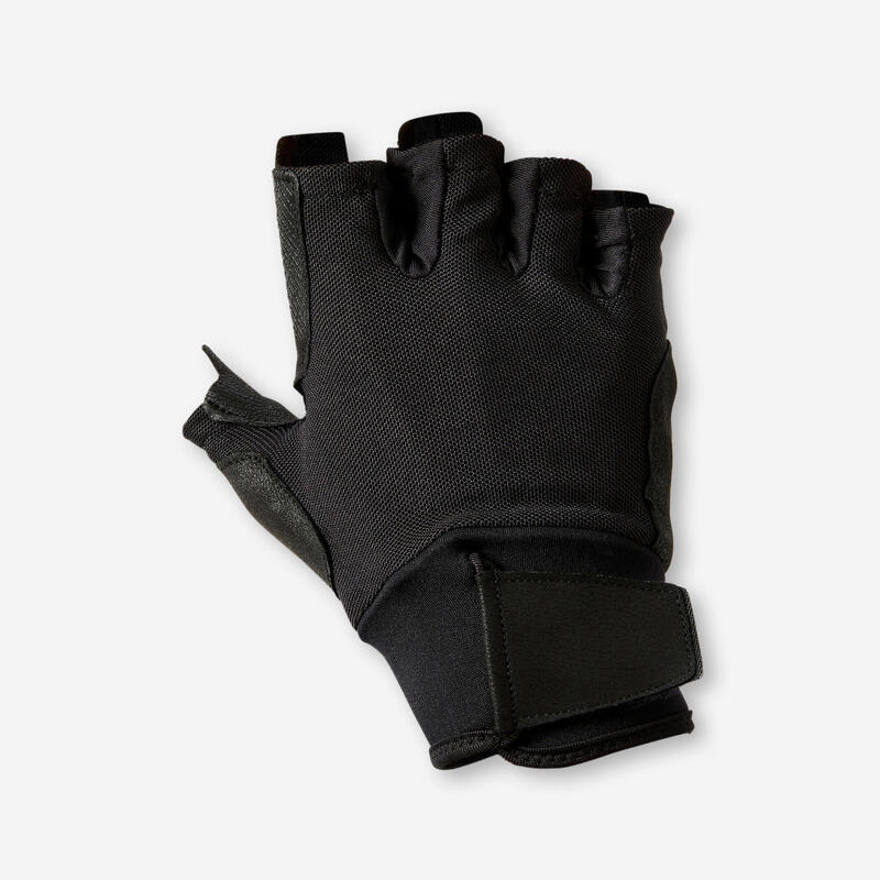 Comfortabele fitness handschoenen zwart