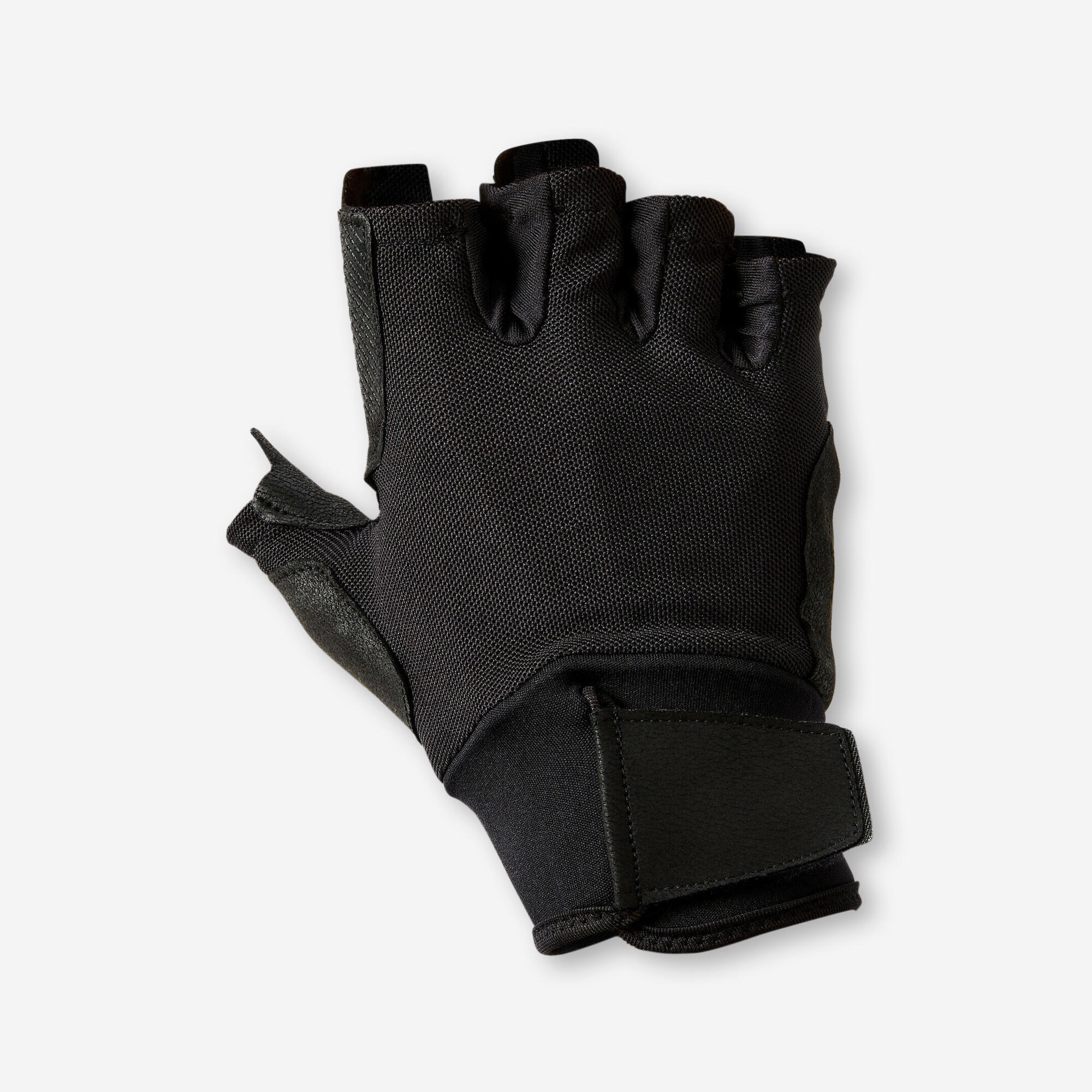 Weight Training Gloves with Velcro Black