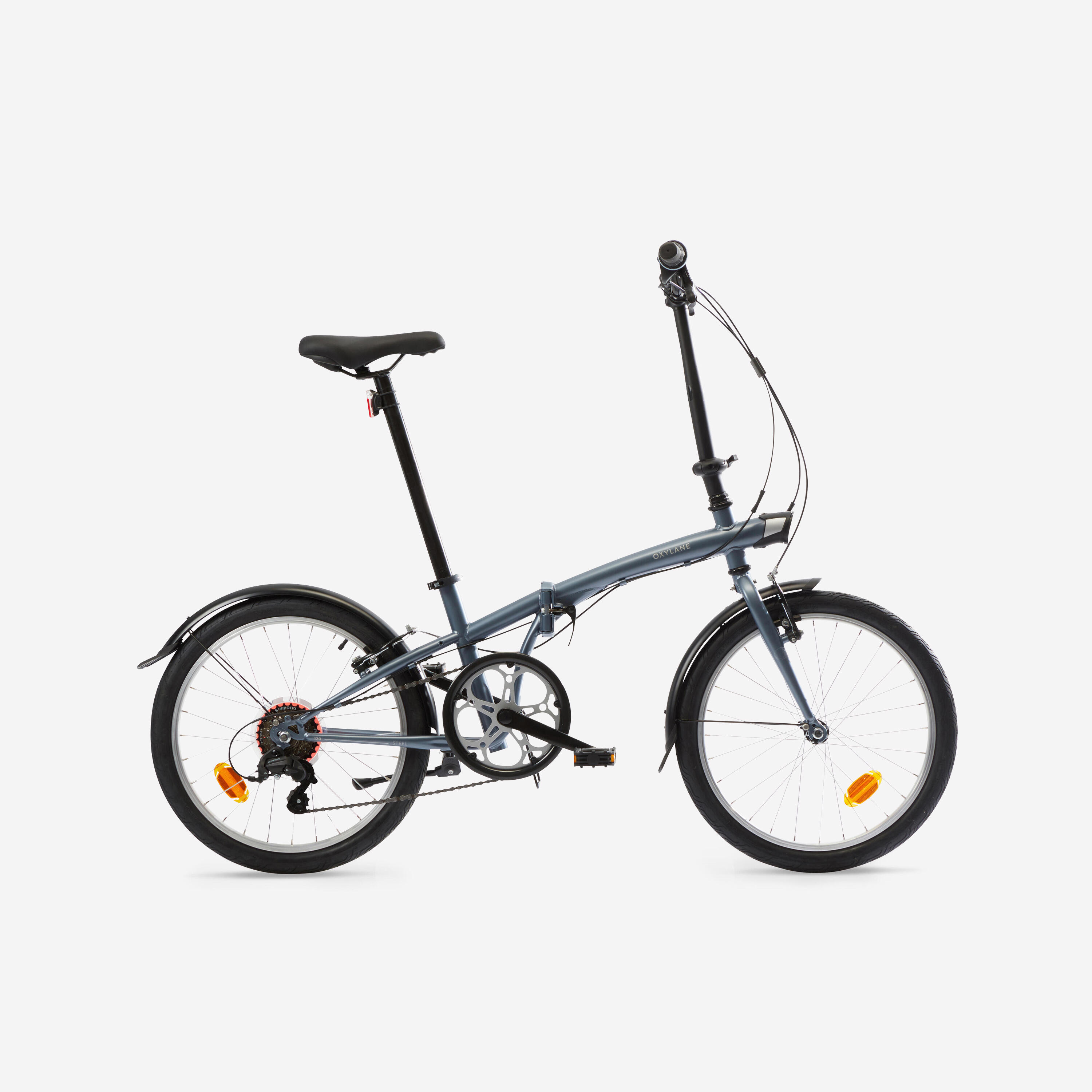 Bicicleta dobrável fold 120 cinzento