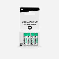 Pack of 4 AAA rechargeable batteries - NiMH 800mAh
