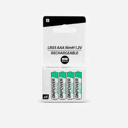 Pack of 4 AAA Rechargeable Batteries - NiMH 800mAh