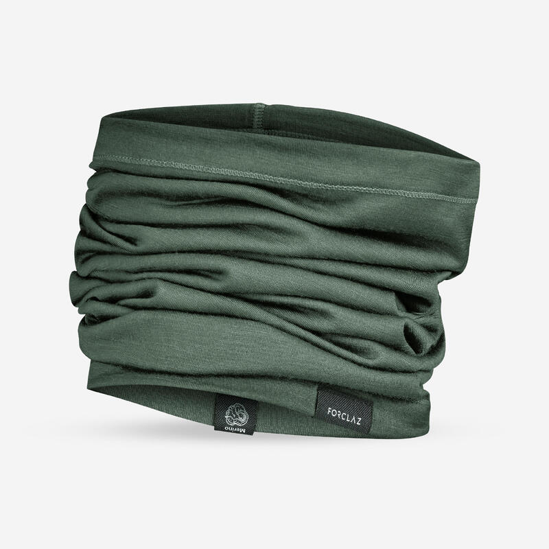 Turistický merino nákrčník MT 500 khaki 