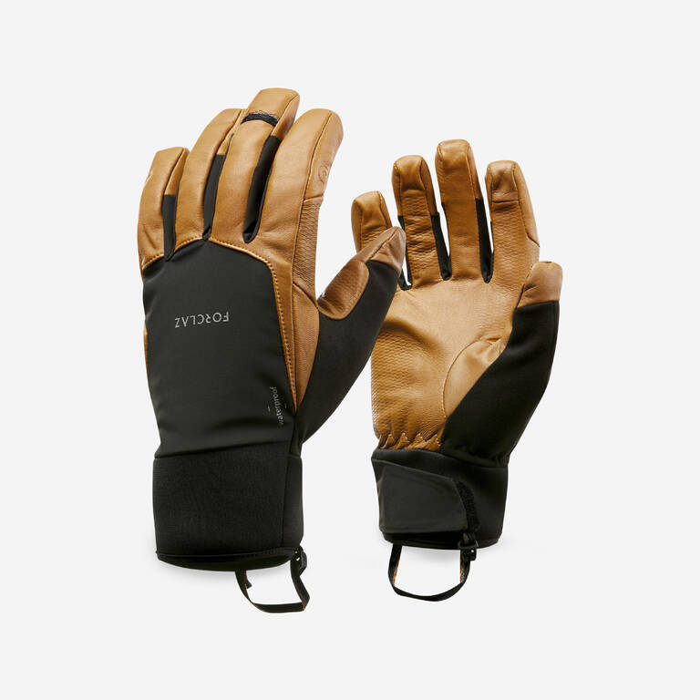 Adult Mountain Trekking Waterproof Leather Gloves MT900  Brown  