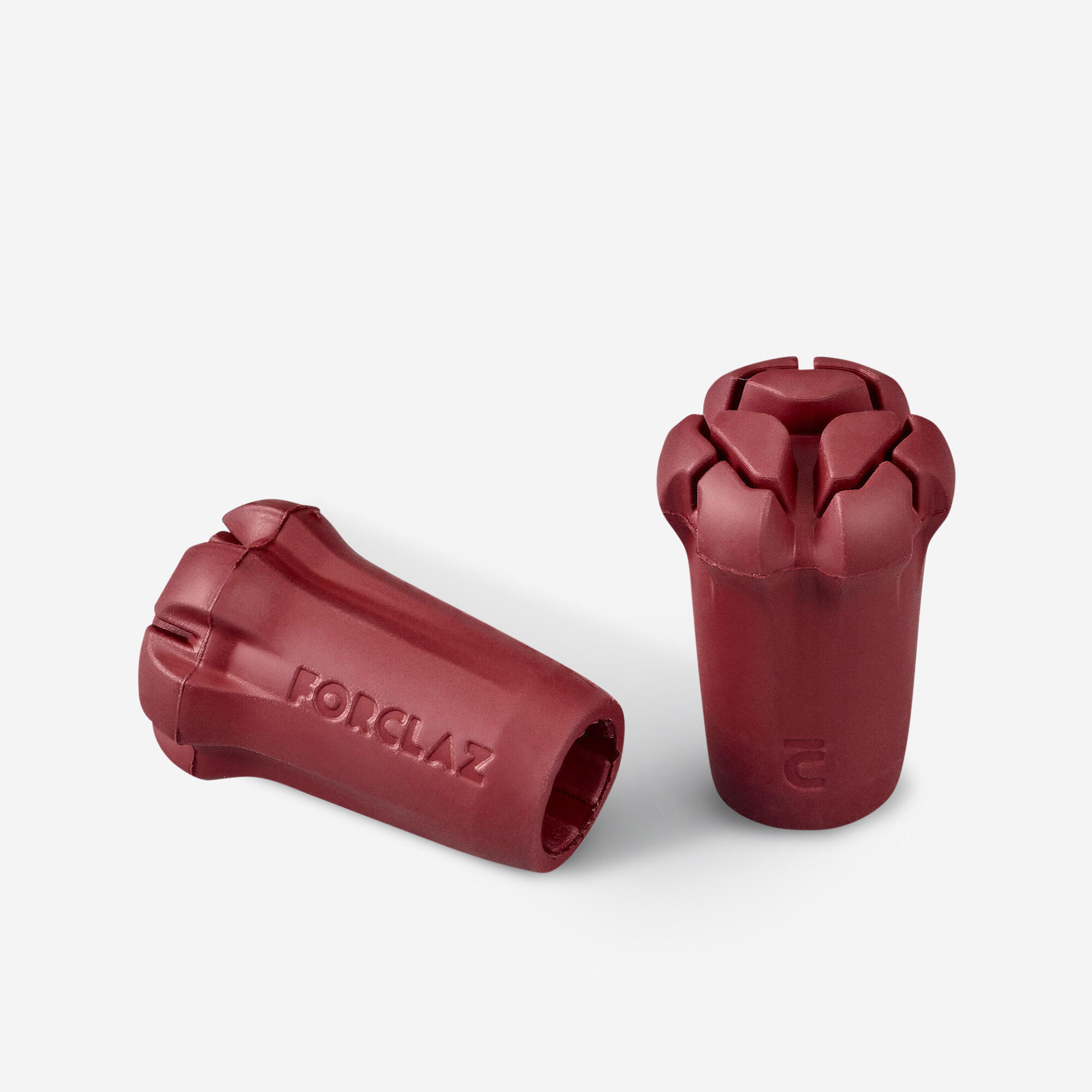 Hiking Pole Cap x 2 - Red - FORCLAZ